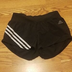 Adidas Black Shorts with White Accents